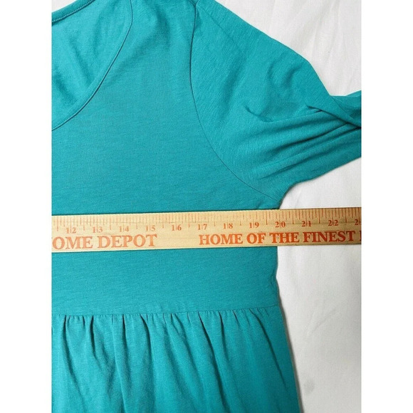 Soft Surroundings Pullover Peplum Shirt L Soft Stretch Bell Sleeve Boho Casual - Picture 6 of 8